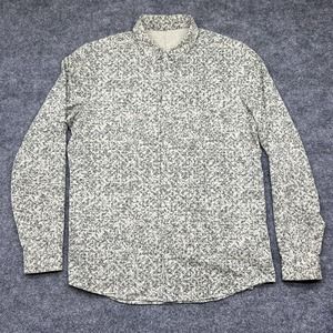 Lululemon All Town Button Down Shirt Mens XL Stretch Geometric